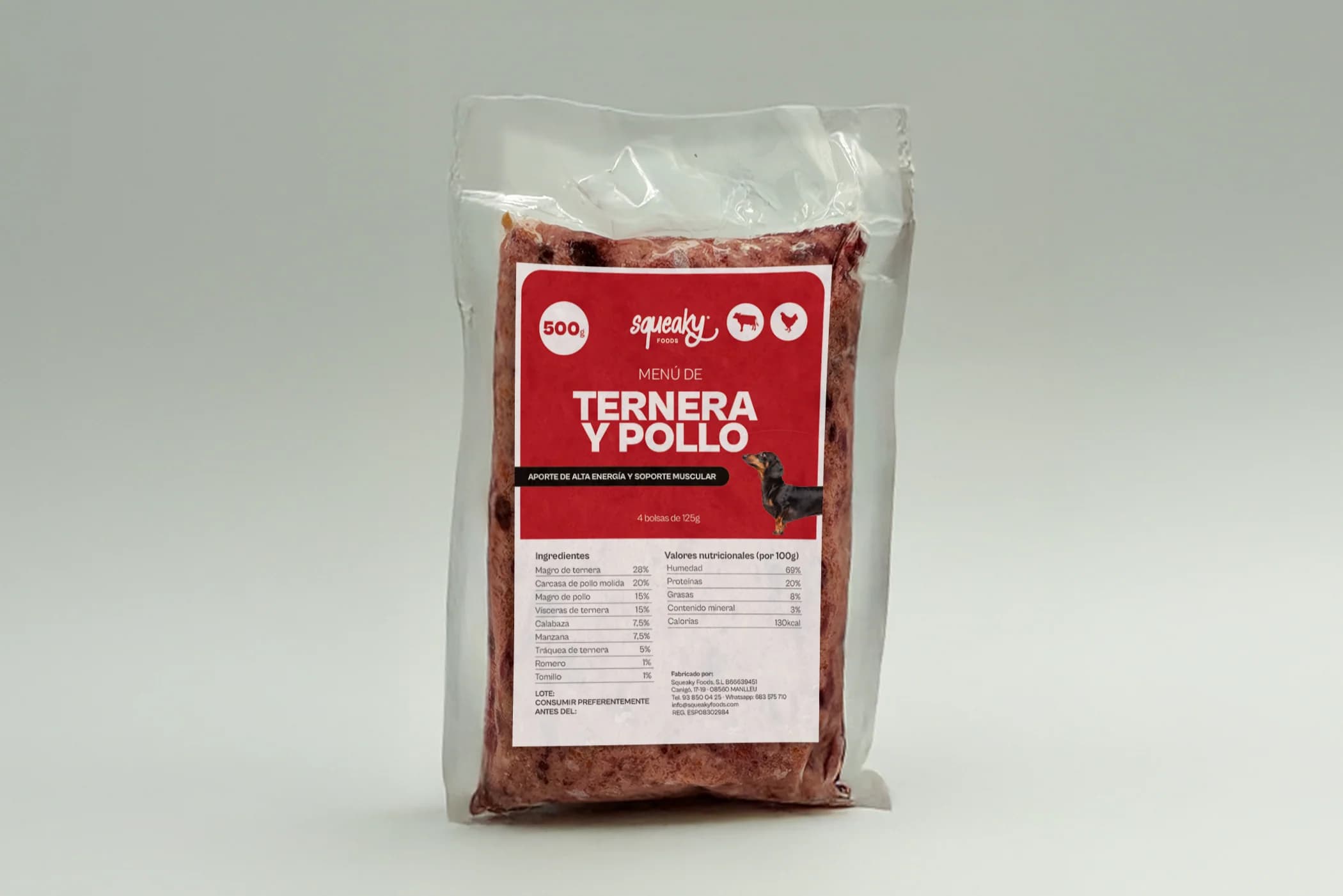 Menú BARF de ternera y pollo 5