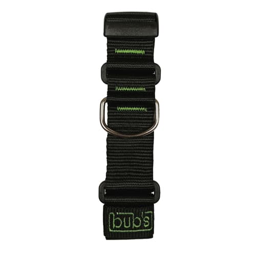 Collar Martingale Bubs negro de 40mm, con hebilla de ajuste y anilla metálica resistente.