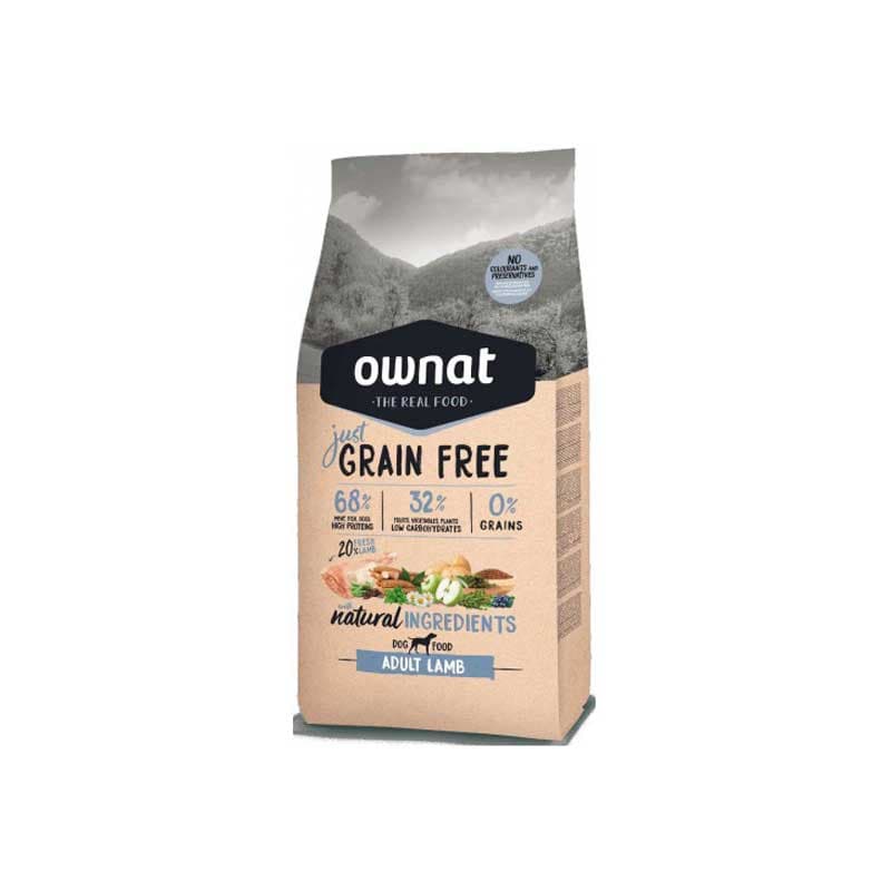 Ownat Grain free Just Cordero para perros 14kg