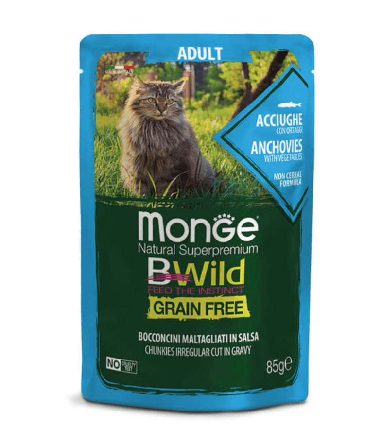 Monge BWild Cat Anchoas con verduras 85gr